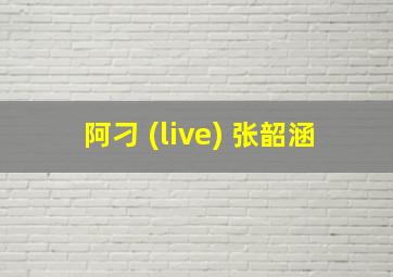 阿刁 (live) 张韶涵